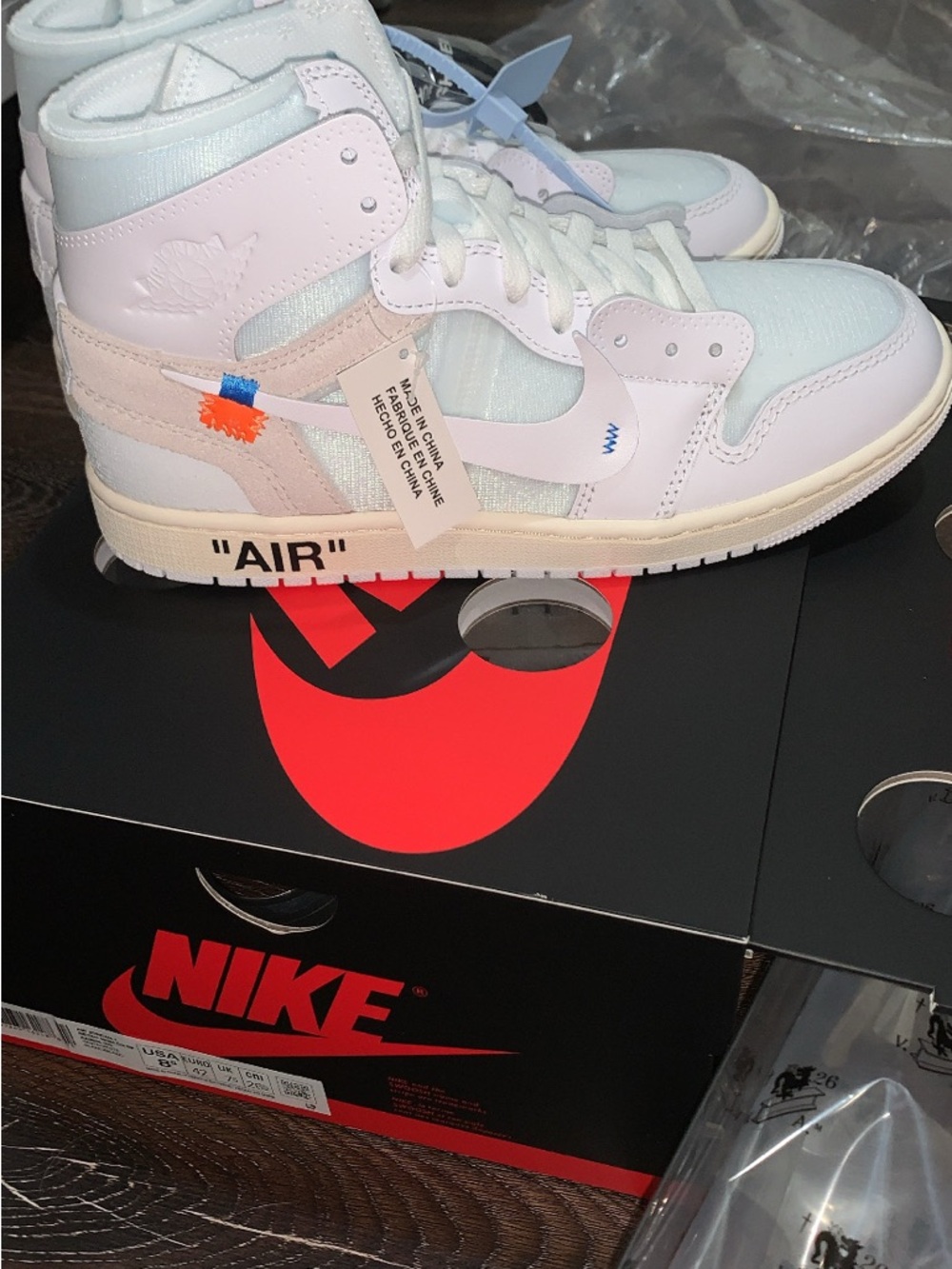 Nike Air Jordan 1 High VAA Alaska Size 8.5 DS OG All Virgil Abloh Off White - Picture 2 of 9